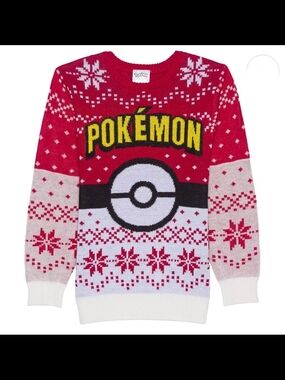 Boys XL Kohl's Red White Pokémon Holiday Sweater